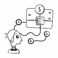 Flat AI Machine Learning with Dollar Sign concept as A featuring machine learning algorithms connected to a dollar sign symbolizing the role of AI in automating financial pr pure vector
