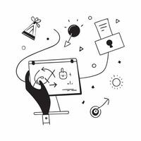 Flat AI Powered Creative Studio Background concept as A glossy background featuring a creative studio with digital design boards glowing graphics and a sleek high tech design The pure vector