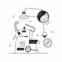 Flat AI Powered Research Lab Background concept as A glossy background of a futuristic research lab with AI driven equipment and holographic data displays The scene highlights inn pure Set 2 vector