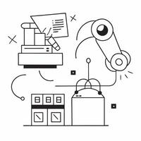 Flat Glossy AI Driven Supply Chain Background concept as A glossy background of a modern warehouse with AI powered robotics and automated systems The scene captures innovation eff pure vector