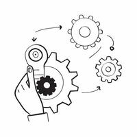 Flat Glossy background with gears and cogs representing operational efficiency concept as A detailed glossy background featuring interlocking gears and cogs symbolizing operational pure vector