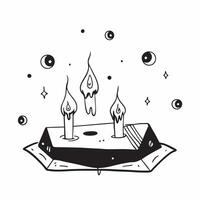 Flat Glossy Candles Background with Floating Orbs concept as A glossy background featuring glowing candles with floating orbs of light in a dark eerie setting Ideal for Halloween pure vector