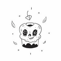 Flat Glossy Sugar Skull with Holographic Rose Petals concept as Close up of a glossy sugar skull surrounded by holographic rose petals isolated on a white background offering a vib pure Set 2 vector