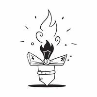 Flat Glowing Abstract Effigy Burning concept as A vibrant glowing abstract digital art depicting the burning of Ravanas effigy with flames and sparks creating a powerful visual Id pure vector