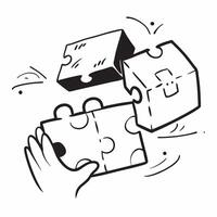 Flat Glowing abstract puzzle pieces forming a complete picture concept as A dynamic shot of glowing abstract puzzle pieces coming together to form a complete picture symbolizing pr pure vector