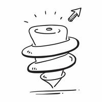 Flat Glowing abstract spiral representing process optimization concept as A dynamic shot of a glowing abstract spiral symbolizing process optimization and operational efficiency T pure vector