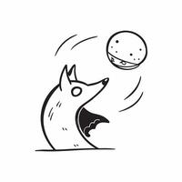 Flat Glowing Abstract Werewolf Howling concept as A dynamic glowing abstract digital art featuring a werewolf howling at a glowing moon The scene is perfect for Halloween ads prom pure vector