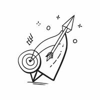 Flat Holographic Bow and Arrow with Target Text concept as A precise photo featuring a glowing holographic bow and arrow aimed at a target symbolizing the focus in the Dussehra sto pure vector
