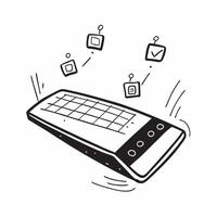 Flat Holographic keyboard on floating surface concept as A futuristic keyboard with holographic keys floating above a reflective surface emitting soft glowing light isolated on whi pure vector