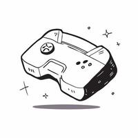 Flat Holographic gaming controller with glowing buttons concept as A futuristic gaming controller with holographic glowing buttons softly highlighted by ambient light isolated on a pure vector