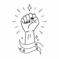 Flat Holographic Plus Size Model Hands with Empowerment Text concept as A glossy holographic image featuring the hands of a plus size model with the word Empowerment in a strong fo pure vector