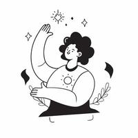 Flat Holographic Plus Size Model Silhouette with Strength Text concept as A sleek holographic silhouette of a plus size model with the word Strength in a powerful font set against pure vector