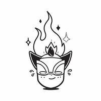 Flat Holographic Ravana Head and Fire with Destruction Text concept as A powerful photo featuring a glowing holographic Ravana head with flames symbolizing the destruction of evil pure vector