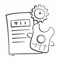 Flat Isolated of a calendar and gear with the word Timeline concept as A design showing a calendar and a gear with the word Timeline prominently displayed The elemen pure Set 2 vector