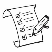 Flat Isolated of a checklist and pencil with the word Planning concept as A design depicting a checklist and pencil with the word Planning displayed above The elemen pure Set 2 vector