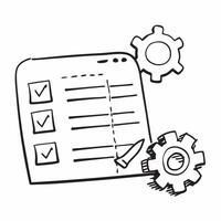 Flat Isolated of a calendar and gear with the word Timeline concept as A design showing a calendar and a gear with the word Timeline prominently displayed The elemen pure vector