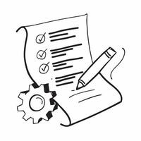Flat Isolated of a checklist and pencil with the word Planning concept as A design depicting a checklist and pencil with the word Planning displayed above The elemen pure vector