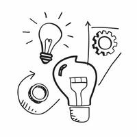 Flat Isolated of a light bulb and cogwheel with the word Creativity concept as A design featuring a light bulb and a cogwheel with the word Creativity prominently dis pure vector