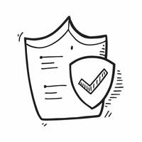 Flat Isolated of a shield and tick mark with the word Security concept as A design depicting a shield and a tick mark with the word Security prominently displayed Is pure vector