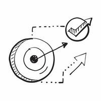 Flat Isolated of a target and arrow with the word Goals concept as A design showing a target and arrow with the word Goals displayed prominently The elements are iso pure vector