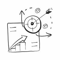Flat Isolated of a target and arrow with the word Goals concept as A design showing a target and arrow with the word Goals displayed prominently The elements are iso pure Set 2 vector
