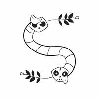Flat Marigold Garland and Skull Isolated concept as A illustration of a marigold garland intertwined with a skull both isolated on a white background The design capt pure vector