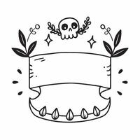 Flat Marigold Garland and Sugar Skull Border with Copy Space concept as A vibrant border frame featuring a marigold garland on the top and a sugar skull at the bottom with ample co pure vector