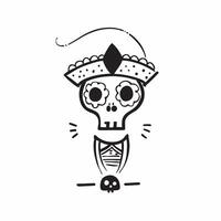 Flat Papel Picado and Catrina Hat concept as A featuring intricate papel picado designs and a Catrina hat isolated on a white background The illustration combines tr pure vector