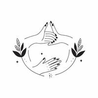 Flat Plus Size Model Hands Border Frame with Support Text concept as A border frame design featuring hands symbolizing plus size models with the word Support The design includes g pure vector