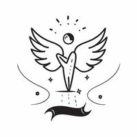 Flat Plus Size Model Heart and Wings with Freedom Text concept as An abstract featuring a heart symbol and wings representing plus size models with the word Freedom The ele pure vector