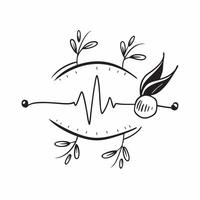 Flat Plus Size Model Heartbeat Border Frame with Life Text concept as A dynamic border frame featuring a heartbeat line representing plus size models with the word Life The design pure vector