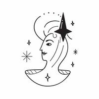 Flat Plus Size Model Outline and Star with Radiance Text concept as An abstract featuring an outline of a plus size model and a star symbol with the word Radiance The eleme pure vector