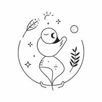 Flat Plus Size Model Outline and Circle with Balance Text concept as An abstract design featuring an outline of a plus size model and a circle symbol with the word Balance pure vector