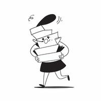 Flat Shopper With Arms Full of Clothes concept as Candid shot of a shopper holding a large pile of clothes in their arms while navigating through a store during Black Friday captur pure vector