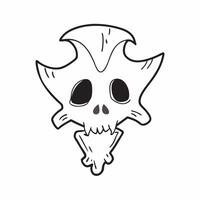 Flat Skull and Crossbones with Danger Text concept as A bold isolated featuring a skull and crossbones with the word Danger in a sharp gothic font The elements are isolated pure vector