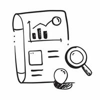 Flat of isolated bar graph and magnifying glass with the word Analysis concept as A design featuring a bar graph and a magnifying glass with the word Analysis display pure vector