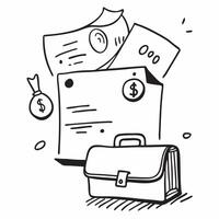 Flat of isolated briefcase and dollar sign with the word Finance concept as A design showing a briefcase and a dollar sign with the word Finance prominently displayed pure vector
