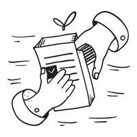 Flat of isolated handshake and contract with the word Agreement concept as A illustration of a handshake and a contract with the word Agreement prominently displayed pure vector