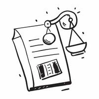 Flat of isolated scales and document with the word Compliance concept as A design showing scales and a document with the word Compliance prominently displayed Isolat pure vector