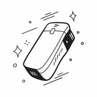 Flat Wireless mouse with holographic scroll wheel copy space on the side concept as A side angle shot of a wireless mouse with a holographic scroll wheel floating above it The glo pure vector