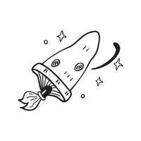 Flat Witchs Broom and Hat with Fly Text concept as An isolated featuring a witchs broom and hat with the word Fly in a whimsical font The elements are set against a white b pure vector