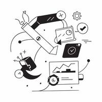 Glossy abstract digital art depicting a flexible workspace with AI tools concept as Camera movement Zoom into the AI elements interacting within the workspace Scene Futuristic vib pure vector