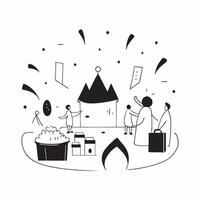 Glossy abstract digital art of a Diwali market scene with shoppers concept as Camera movement Pan across the busy market stalls and shoppers Scene Abstract colorful background wit pure Set 5 vector