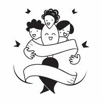 Glossy Abstract Family Embrace with Glowing Hope Symbol concept as A dynamic digital art banner featuring an abstract interracial family embracing with a glowing hope symbol repres pure Set 3 vector