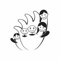 Glossy Abstract Family Silhouette concept as A vibrant glossy abstract digital art featuring the silhouettes of a diverse family The image uses smooth flowing lines and bright col pure vector