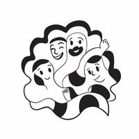 Glossy Abstract Family Portrait concept as A vibrant glossy abstract digital art of a diverse family portrait with flowing lines and bright colors symbolizing unity and inclusivity pure vector