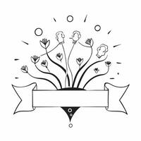 Glossy Abstract Family Tree with Glowing Life Symbol concept as A sleek digital art banner featuring an abstract family tree with a glowing life symbol representing the growth and pure Set 2 vector