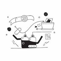 Glossy abstract waves representing a flexible workspace with AI driven tools concept as Camera movement Pan across the waves as they interact with digital elements Scene Futuristi pure vector