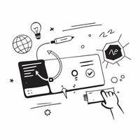 Glossy AI Enhanced Education Background concept as A glossy background of a high tech classroom with AI powered learning tools and interactive whiteboards The scene captures a mod pure vector