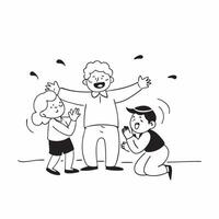 Glossy Background with Grandparents and Grandchildren at a Park concept as A glossy background image capturing the silhouettes of grandparents and grandchildren enjoying a day at t pure Set 22 vector